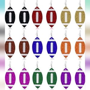 Glitter football 🏈 earrings NWT